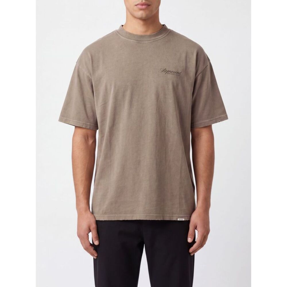 Represent Men Relaxed Fit Cotton T-Shirt Represent With Back Logo